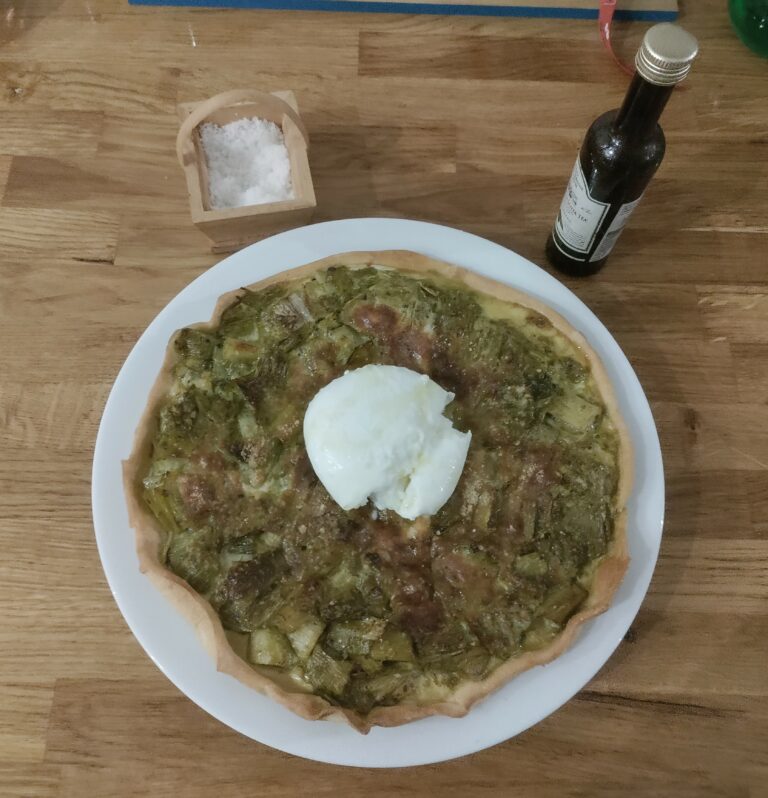 – Tarte aux poireaux et pesto –